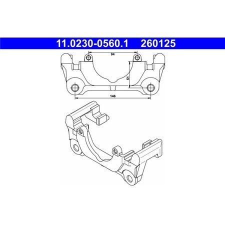 11.0230-0560.1 Bracket, brake caliper ATE