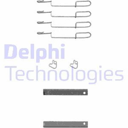 LX0347 Комплектующие, колодки дискового тормоза DELPHI
