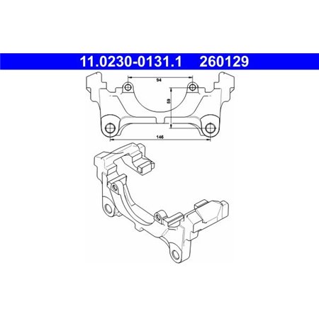 11.0230-0131.1 Bracket, brake caliper ATE