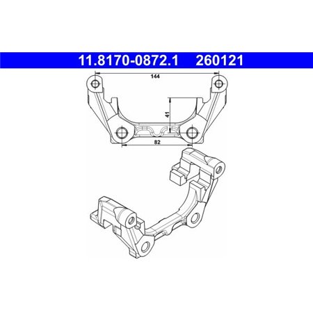 11.8170-0872.1 Bracket, brake caliper ATE