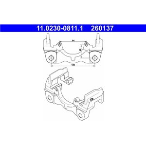 11.0230-0811.1 Кронштейн, корпус скобы тормоза ATE - Top1autovaruosad