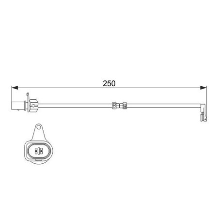 1 987 474 510 Warning Contact, brake pad wear BOSCH