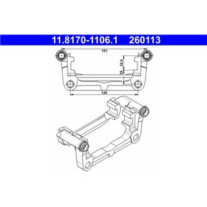 11.8170-1106.1 Kinnitus,pidurisadul ATE - Top1autovaruosad