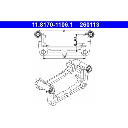 11.8170-1106.1 Bracket, brake caliper ATE