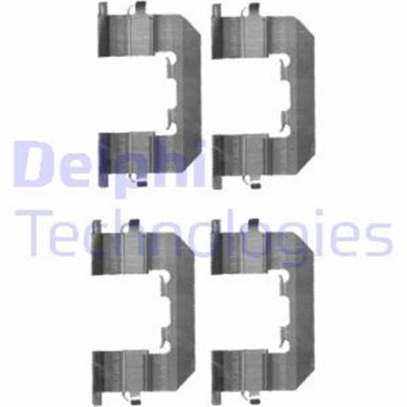 LX0653 Комплектующие, колодки дискового тормоза DELPHI