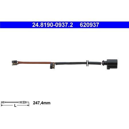 24.8190-0937.2 Varning kontakt, bromsbelägg slitage ATE
