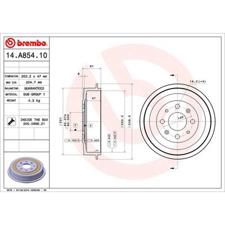 14.A854.10 Bromstrumma BREMBO