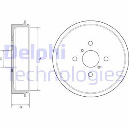 BF552 Brake Drum DELPHI