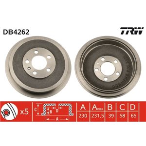 DB4262 Тормозной барабан TRW      - Top1autovaruosad