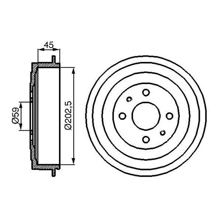 0 986 477 109 Brake Drum BOSCH