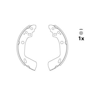 GS8818 Комплект тормозных колодок, барабанный тормоз TRW     