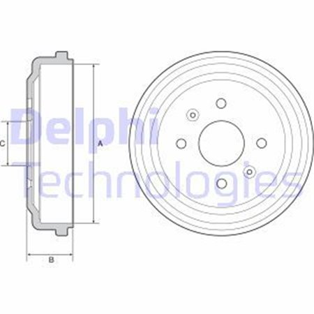 BF548 Brake Drum DELPHI