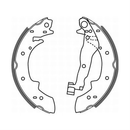 C0B006ABE Brake Shoe Set ABE