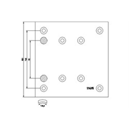 1949502 Brake Lining Kit, drum brake TEXTAR