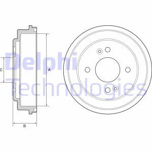 BF550 Тормозной барабан DELPHI - Top1autovaruosad