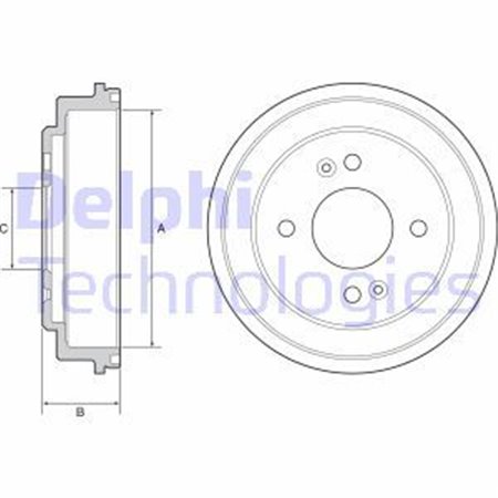 BF550 Brake Drum DELPHI