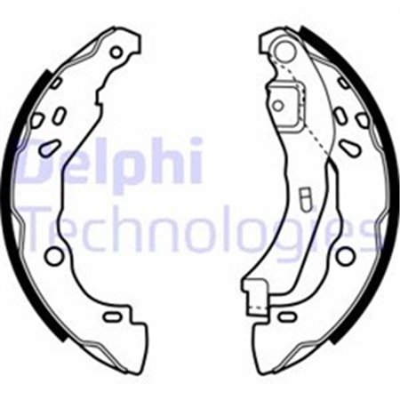 LS1929 Brake Shoe Set, parking brake DELPHI