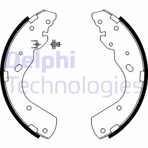 LS1897 Комплект тормозных колодок, барабанный тормоз DELPHI     