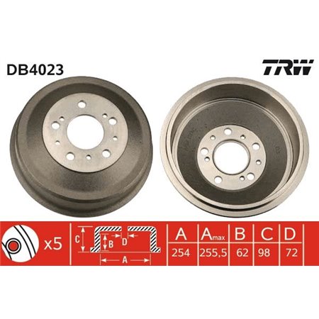 DB4023 Brake Drum TRW