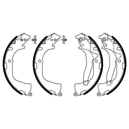 0 986 487 955 Brake Shoe Set BOSCH