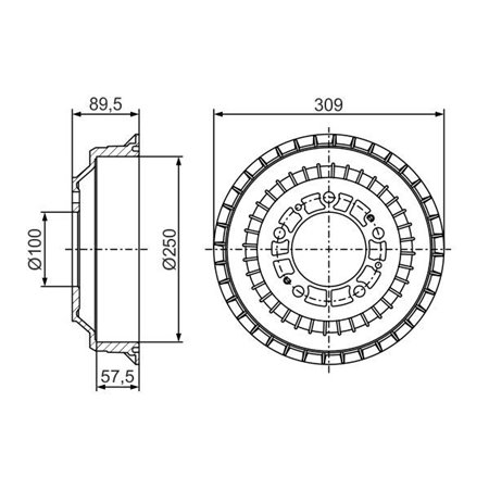 0 986 477 271 Brake Drum BOSCH