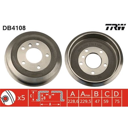 DB4108 Тормозной барабан TRW