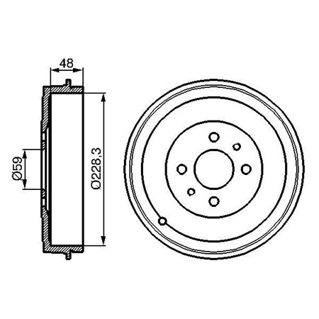 0 986 477 088 Тормозной барабан BOSCH