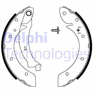 LS1716 Комплект тормозных колодок, барабанный тормоз DELPHI     