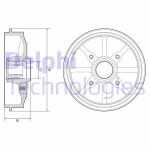 BFR484 Brake Drum DELPHI - Top1autovaruosad