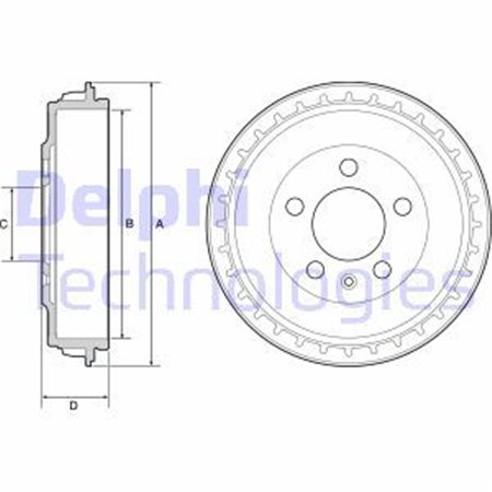 BF563 Brake Drum DELPHI