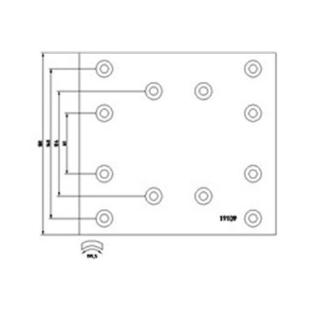 1910902 Brake Lining Kit, drum brake TEXTAR