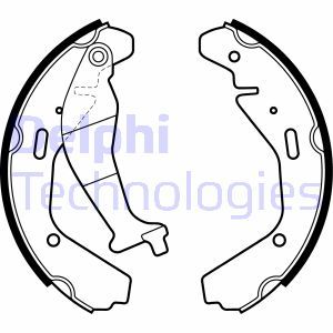 LS1990 Комплект тормозных колодок, барабанный тормоз DELPHI     