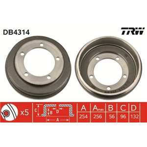 DB4314 Тормозной барабан TRW     