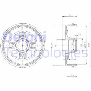 BF427  Brake drum DELPHI 