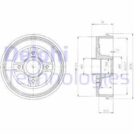 BF427 Brake Drum DELPHI