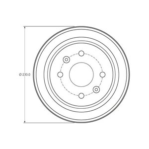 DB4442  Brake drum TRW 