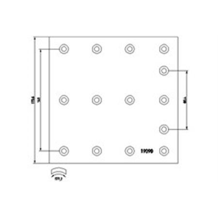 1909007 Brake Lining Kit, drum brake TEXTAR