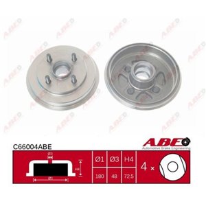 C66004ABE  Brake drum ABE  - Top1autovaruosad