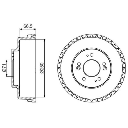 0 986 477 228 Brake Drum BOSCH