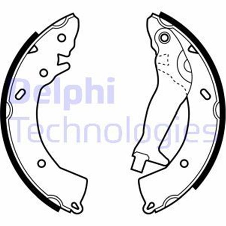 LS1966 Brake Shoe Set DELPHI