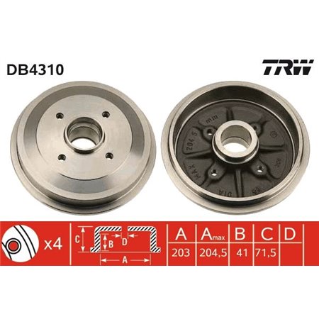 DB4310 Piduritrummel TRW