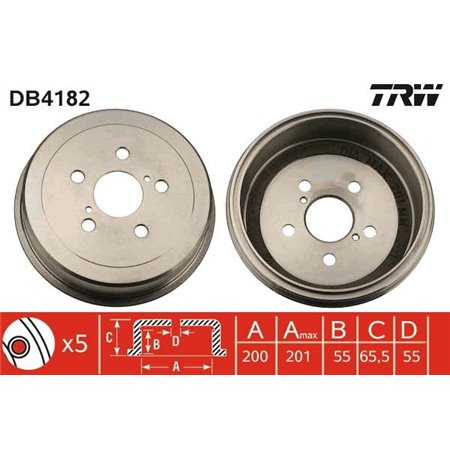 DB4182 Brake Drum TRW