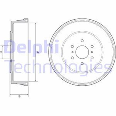 BF557 Brake Drum DELPHI