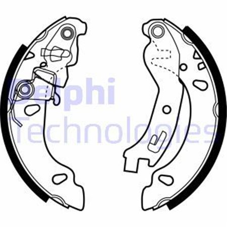 LS1970 Brake Shoe Set DELPHI