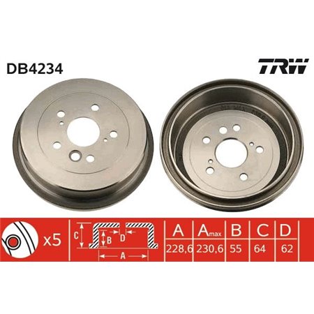 DB4234 Тормозной барабан TRW