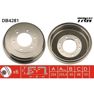 DB4281 Тормозной барабан TRW - Top1autovaruosad