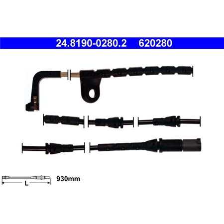 24.8190-0280.2 Varning kontakt, bromsbelägg slitage ATE