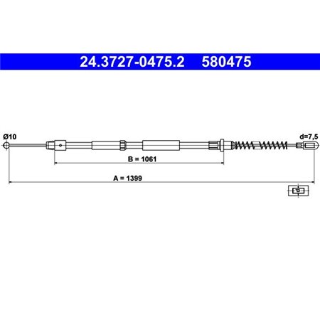 24.3727-0475.2 Kabeldragning, parkeringsbroms ATE