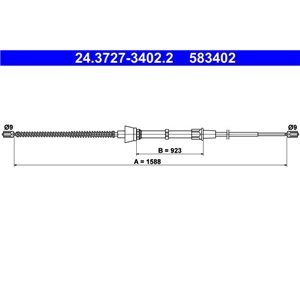 24 3727-3402 2  Handbrake cable ATE  - Top1autovaruosad