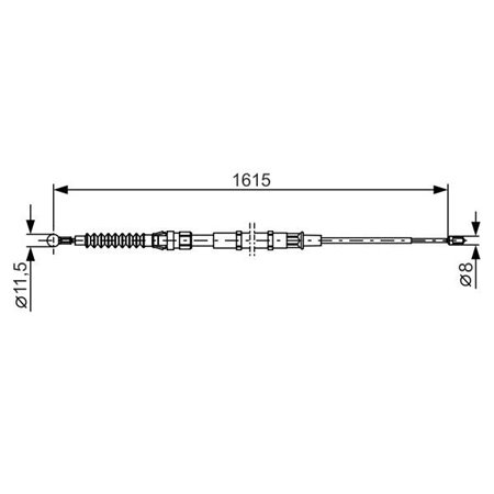 1 987 482 328 Cable Pull, parking brake BOSCH